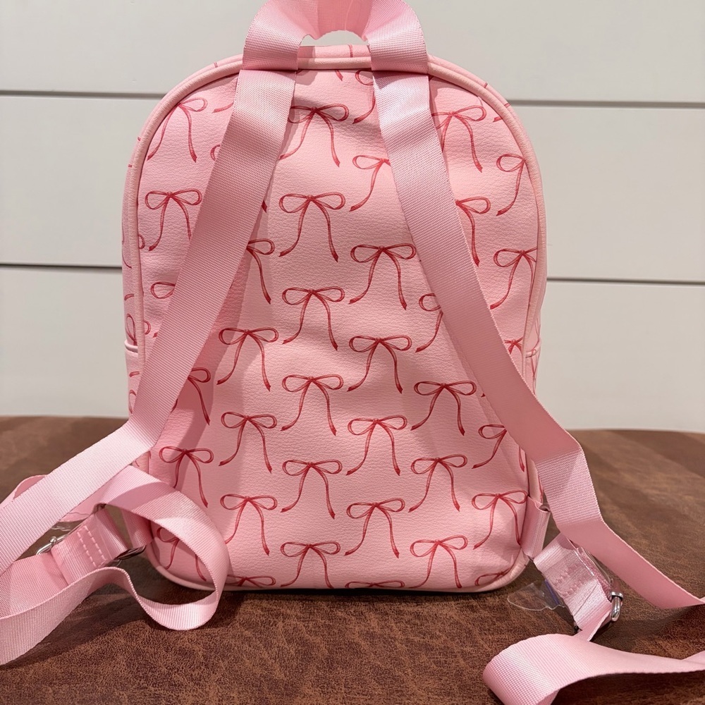 Madden Girl Pink Bow Mini Backpack Y2K Coquette NWT w/ Pouch Travel School - Picture 3 of 10